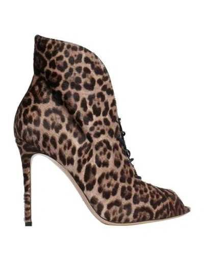 Gianvito Rossi Woman Ankle Boots Sand Size 8 Leather In Beige