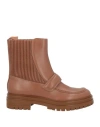 Gianvito Rossi Woman Ankle Boots Tan Size 8 Calfskin In Brown