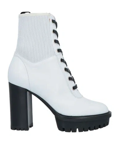 Gianvito Rossi Woman Ankle Boots White Size 11 Calfskin