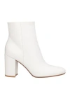 Gianvito Rossi Woman Ankle Boots White Size 11 Leather