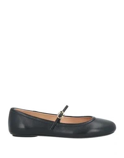 GIANVITO ROSSI GIANVITO ROSSI WOMAN BALLET FLATS BLACK SIZE 8 LEATHER