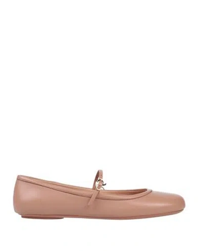 GIANVITO ROSSI GIANVITO ROSSI WOMAN BALLET FLATS BLUSH SIZE 9 LEATHER