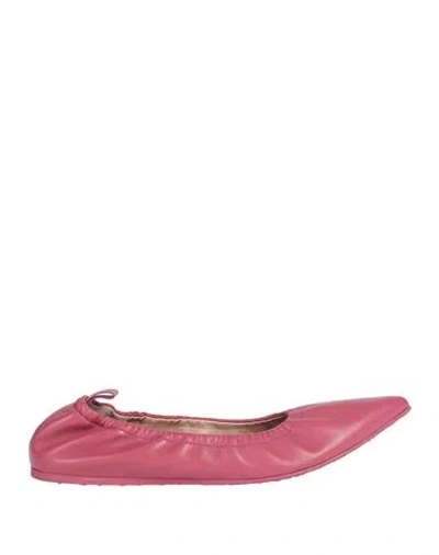 Gianvito Rossi Alina Leather Flat In Pink