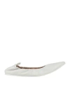 Gianvito Rossi Woman Ballet Flats White Size 5.5 Soft Leather