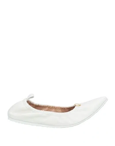 Gianvito Rossi Woman Ballet Flats White Size 8 Leather