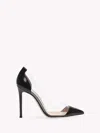 Gianvito Rossi Plexi Pump Patent Leather Transparent Panels In Black