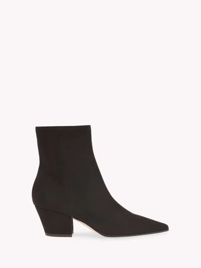 Gianvito Rossi Keinna Pointed-toe Ankle Boots In Brown