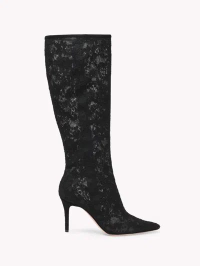 Gianvito Rossi Lace-up Knee-high Boots In Black