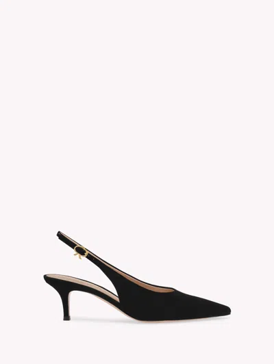 Gianvito Rossi Robbie 55 Patent Leather Slingback Pumps In Black