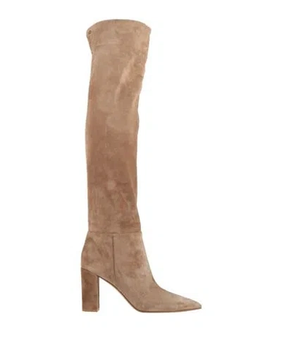Gianvito Rossi Woman Boot Beige Size 7 Leather In Brown