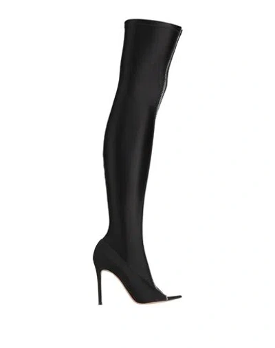 Gianvito Rossi Woman Boot Black Size 8 Textile Fibers, Plastic