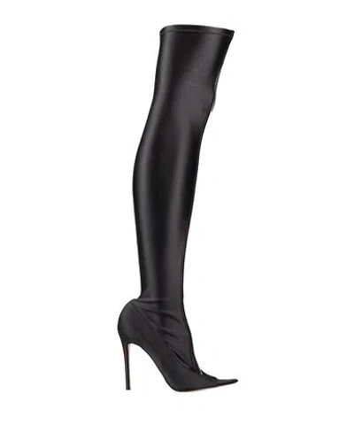 Gianvito Rossi Woman Boot Black Size 8 Textile Fibers, Synthetic Fibers