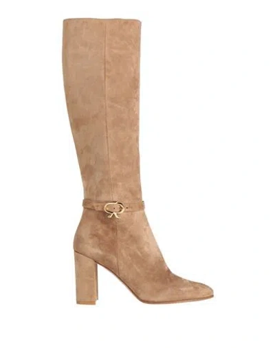 Gianvito Rossi Woman Boot Camel Size 8 Leather In Nude