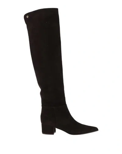 Gianvito Rossi Woman Boot Dark Brown Size 7 Leather In Animal Print