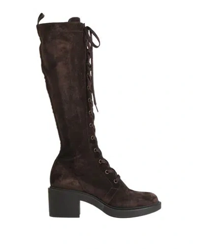 Gianvito Rossi Woman Boot Dark Brown Size 7.5 Leather