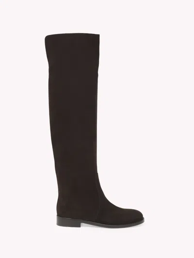 Gianvito Rossi Zayne 20 Suede Over-the-knee Boots In Brown