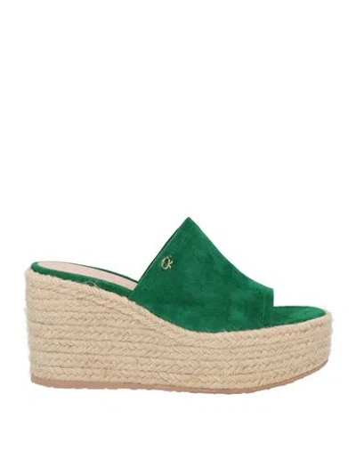 Gianvito Rossi Woman Espadrilles Emerald Green Size 7 Leather