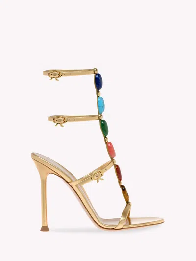 Gianvito Rossi Handmade High Heel Sandals In Multi