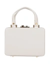 Gianvito Rossi Box Leather Top-handle Bag In White