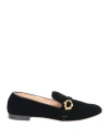Gianvito Rossi Woman Loafers Black Size 6 Textile Fibers, Soft Leather In Black