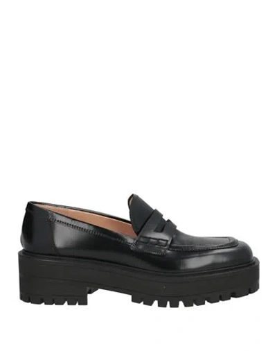 Gianvito Rossi Woman Loafers Black Size 7.5 Leather