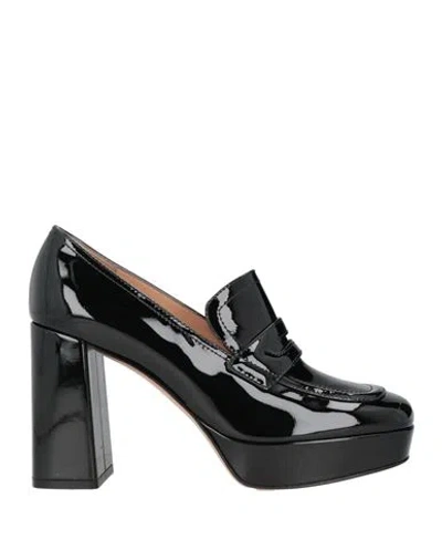 Gianvito Rossi Woman Loafers Black Size 8 Leather