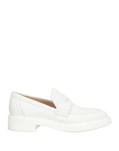 Gianvito Rossi Woman Loafers White Size 7 Soft Leather