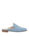 Gianvito Rossi Woman Mules & Clogs Blue Size 6 Textile Fibers In Blue