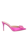 Gianvito Rossi Crystal-detail Satin Slingback Pumps In Pink