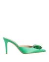 Gianvito Rossi Green Satin Slingback Pumps In Green