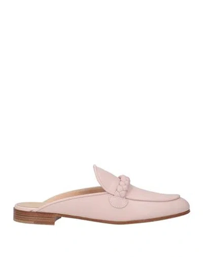 Gianvito Rossi Woman Mules & Clogs Light Pink Size 11 Leather