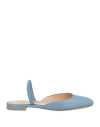 Gianvito Rossi Tivoli Slingback Ballerinas In Light Blue Tappa In Blue
