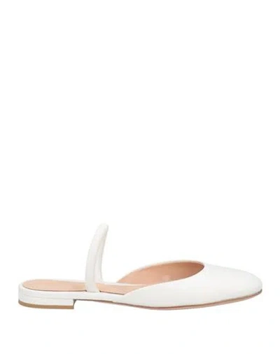 Gianvito Rossi Woman Mules & Clogs White Size 8 Leather