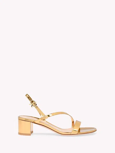 Gianvito Rossi 45mm Betsey Metallic Leather Sandals In Multi
