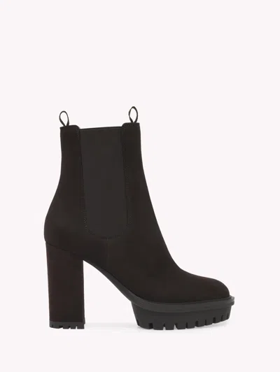 Gianvito Rossi 70mm Suede Chelsea Boots In Brown