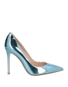 Gianvito Rossi Woman Pumps Azure Size 8 Soft Leather In Blue