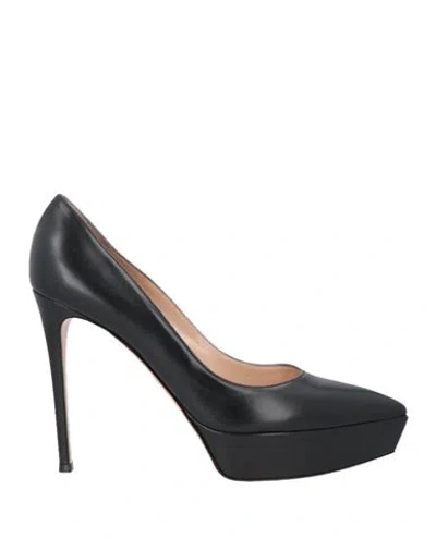 Gianvito Rossi Woman Pumps Black Size 10 Leather In Black