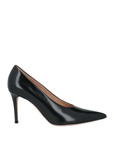 GIANVITO ROSSI GIANVITO ROSSI WOMAN PUMPS BLACK SIZE 11 LEATHER