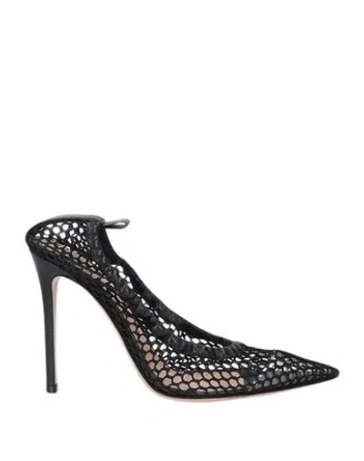 Gianvito Rossi Woman Pumps Black Size 5 Textile Fibers, Leather In Black