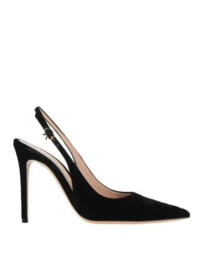 Gianvito Rossi Woman Pumps Black Size 9 Textile Fibers