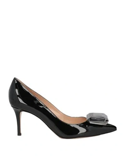 Gianvito Rossi Woman Pumps Black Size 8 Leather