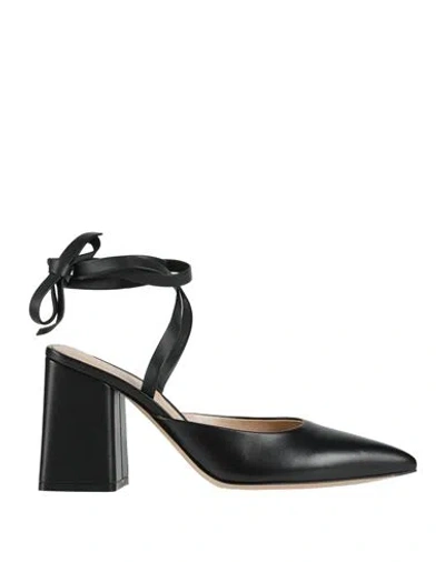 Gianvito Rossi Woman Pumps Black Size 8 Leather