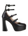 Gianvito Rossi Mary Jane Leather Platform Pumps In Black