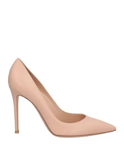 Gianvito Rossi Woman Pumps Blush Size 11.5 Leather In Pink