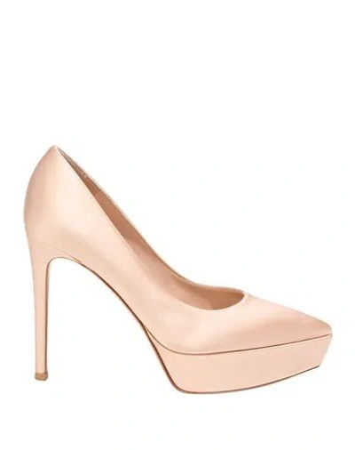 Gianvito Rossi Woman Pumps Blush Size 6 Textile Fibers