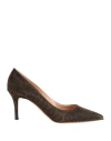 Gianvito Rossi Exopard Leopard Crystal Embellished Pointed Toe Pump In Brown