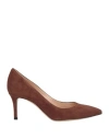 Gianvito Rossi Woman Pumps Brown Size 7 Leather