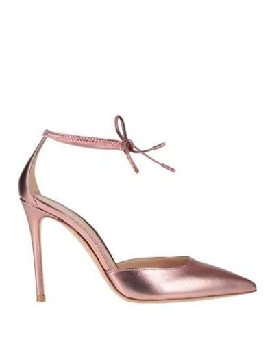 Gianvito Rossi Woman Pumps Copper Size 8 Leather In Orange