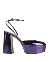 Gianvito Rossi Dua 70 Leather Platform Pump In Purple