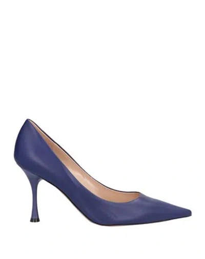 Gianvito Rossi Woman Pumps Dark Purple Size 7.5 Calfskin